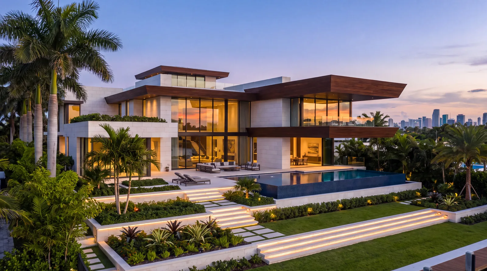 Elegant Palm Beach estate representing electrical services in Palm Beach County