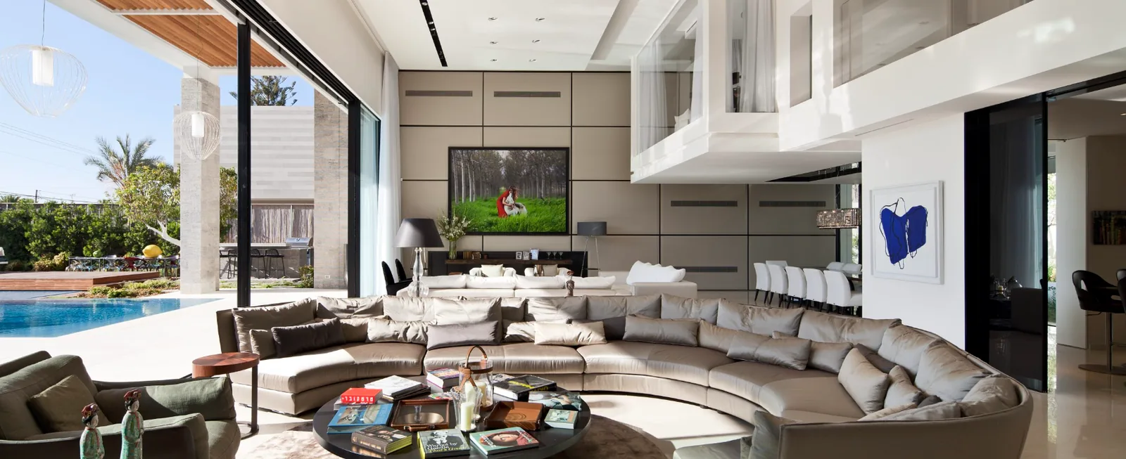 Waterfront Living Room — Media & Integrated Lighting — Palm & Current electrical project