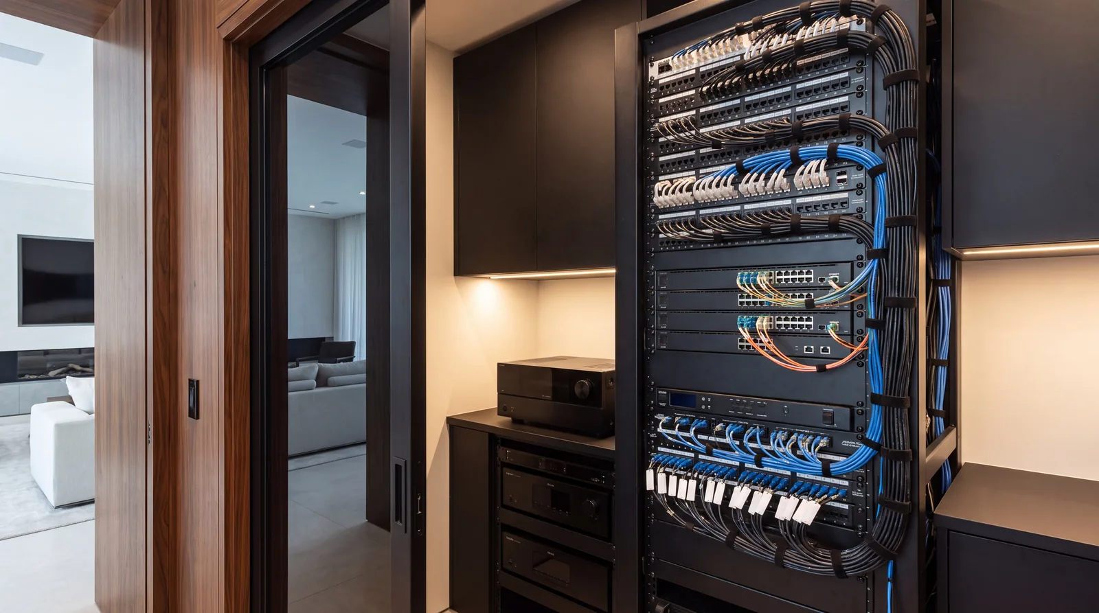Organized smart-home automation and low-voltage equipment installation